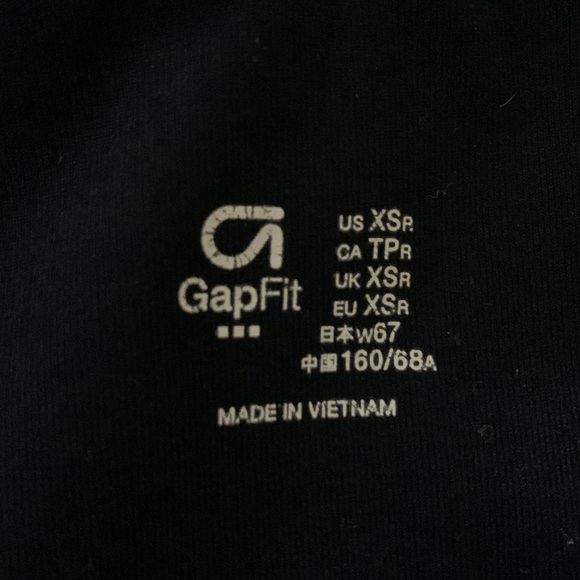 GapFit Athletic Soft Comfortable Yoga Navy Floral Print Leggings. Size XS - Picture 3 of 12